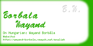 borbala wayand business card