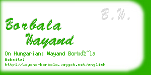 borbala wayand business card